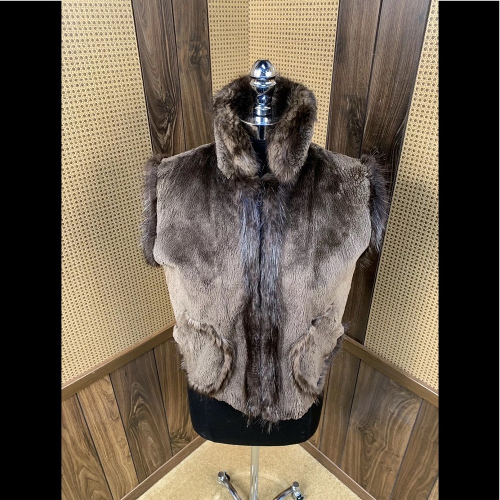 Musi Canada Brown Sheared & Long Haired Beaver Tr… - image 2